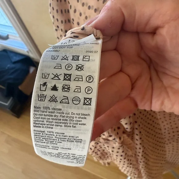 All Saints Pink Polka Dot Sheer Blouse - Picture 5 of 7